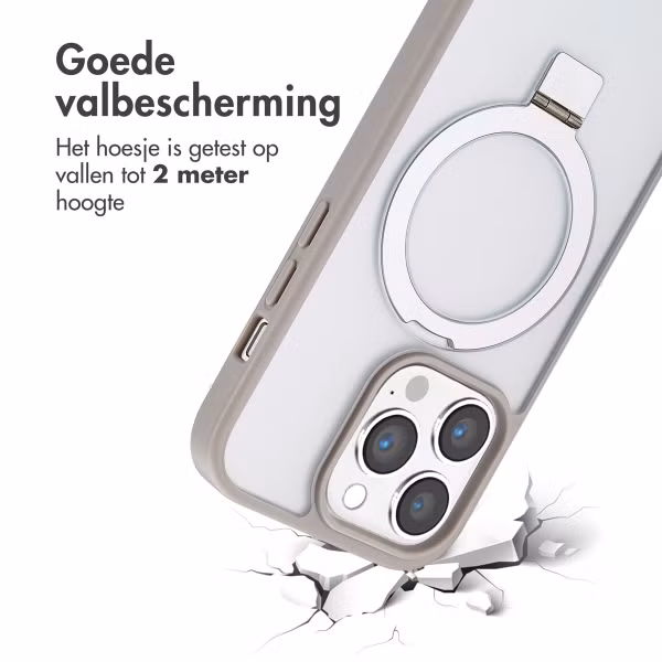 Accezz Ring Stand Backcover met MagSafe Apple iPhone 14 Pro Max - Grijs