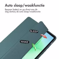 imoshion Trifold Hardcase Bookcase Samsung Galaxy Tab A11 Plus - Groen