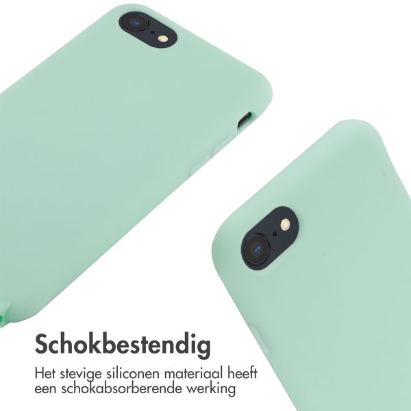 imoshion Siliconen hoesje met koord Apple iPhone SE (2022 / 2020) / 8 / 7 - Mintgroen