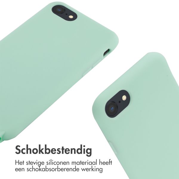 imoshion Siliconen hoesje met koord iPhone SE (2022 / 2020) / 8 / 7 - Mintgroen