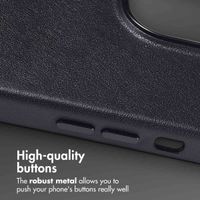 Accezz Leather Back Cover with MagSafe Apple iPhone 14 Pro Max - Onyx Black