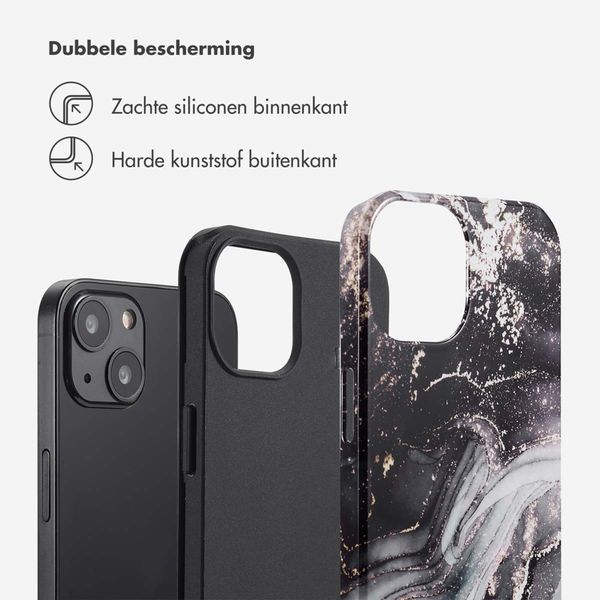 Selencia Vivid Backcover Apple iPhone 13 - Chic Marble Black