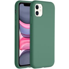 Accezz Liquid Silicone Backcover iPhone 11 - Donkergroen