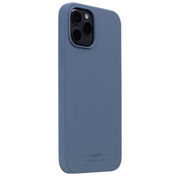 Holdit Silicone Case iPhone 12 (Pro) - Pacific Blue