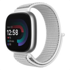 imoshion Nylon bandje met klittenbandsluiting Fitbit Versa 4/ 3 / Sense (2) - Grijs