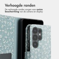imoshion Design Bookcase Samsung Galaxy S26 Ultra - Smoke Green Flowers