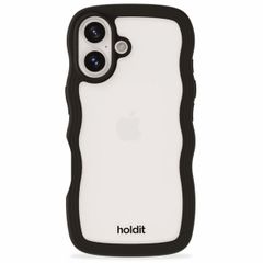 Holdit Wavy Case Apple iPhone 16 - Black / Transparent