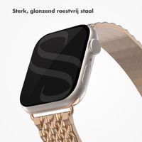 Selencia Stalen draak band Apple Watch Series 1 t/m 10 / SE / Ultra (2) (44/45/46/49 mm) - Rose Goud