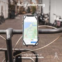 Accezz Telefoonhouder fiets Samsung Galaxy S22 - Verstelbaar - Universeel - Zwart