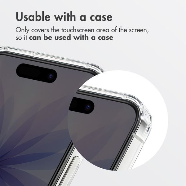 Accezz Privacy Tempered Glass Screen Protector + Applicator Apple iPhone 17