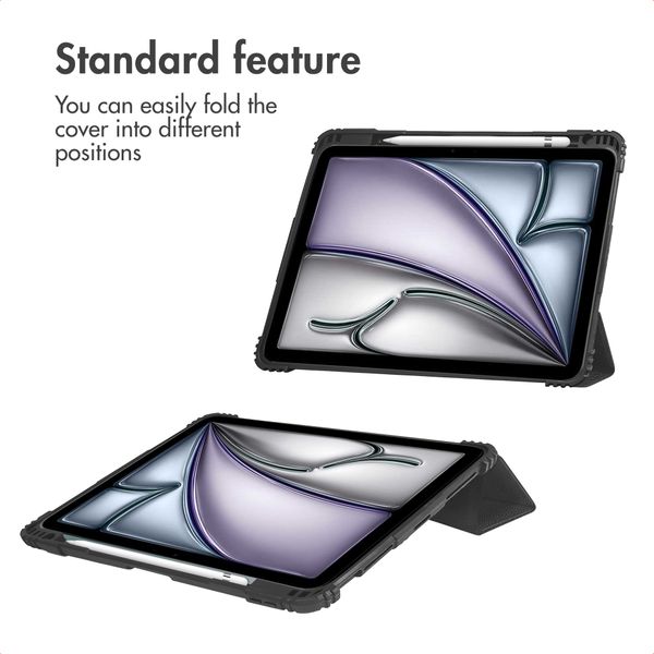 Accezz Rugged Trifold Bookcase Apple iPad Air 11 inch (2026) M4 / (2025) M3 / (2024) M2 / Air 5 (2022) / Air 4 (2020) - Black