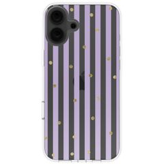 imoshion  Design hoesje iPhone 16 - Sparkle Lines Lavender