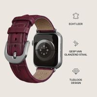 Burga Genuine Leather Band Apple Watch | 38/40/41/42 mm - Mobwife / Silver