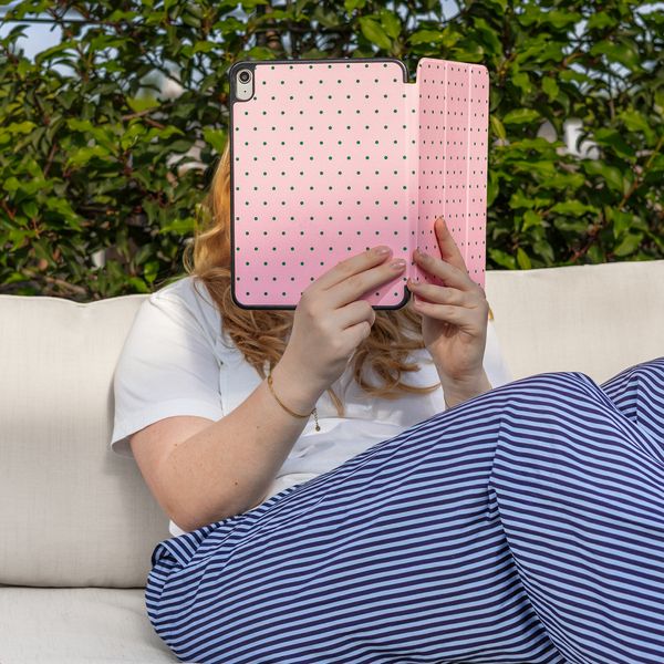 imoshion Design Trifold Bookcase Samsung Galaxy Tab S9 11.0 inch / S10 Lite / S10 FE / S9 FE 10.9 inch - Happy Dots