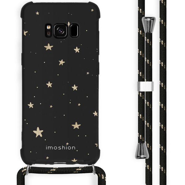 imoshion Design hoesje met koord Samsung Galaxy S8 - Sterren - Zwart / Goud