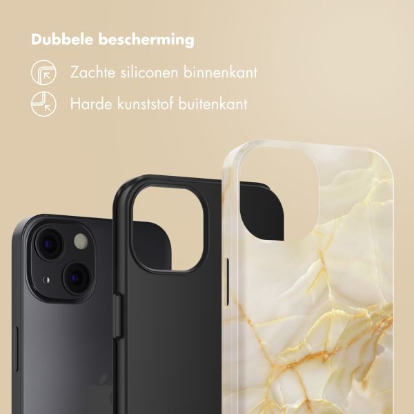 Selencia Vivid Backcover Apple iPhone 13 - Golden Beige Marble