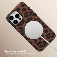 Selencia Sabi Backcover Panterprint met MagSafe Apple iPhone 15 Pro Max - Mocha Brown