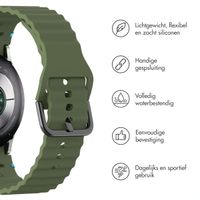 imoshion Wave Siliconenband Samsung Galaxy Watch 4 / 5 / 6 / 7 / FE (20 mm) - Donkergroen