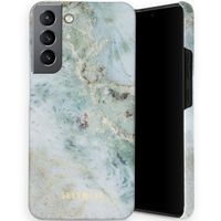 Selencia Maya Fashion Backcover Samsung Galaxy S22 Plus - Marble Blue