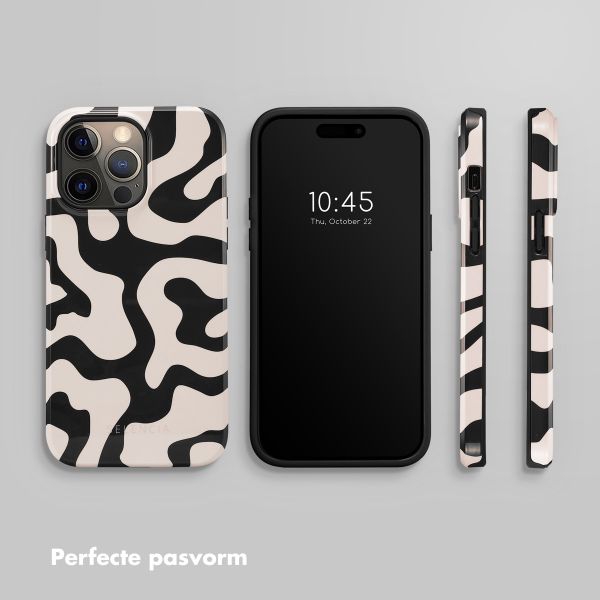 Selencia Vivid Tough Backcover iPhone 14 Pro Max - Art Wave Black