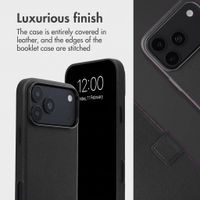 Accezz 2-in-1 Leather Bookcase with MagSafe Apple iPhone 18 Pro / 17 Pro - Onyx Black