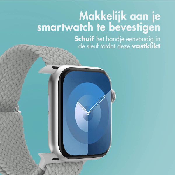 imoshion Nylon geweven bandje Apple Watch Series 1 t/m 11 / SE / Ultra (44/45/46/49 mm) - Grijs