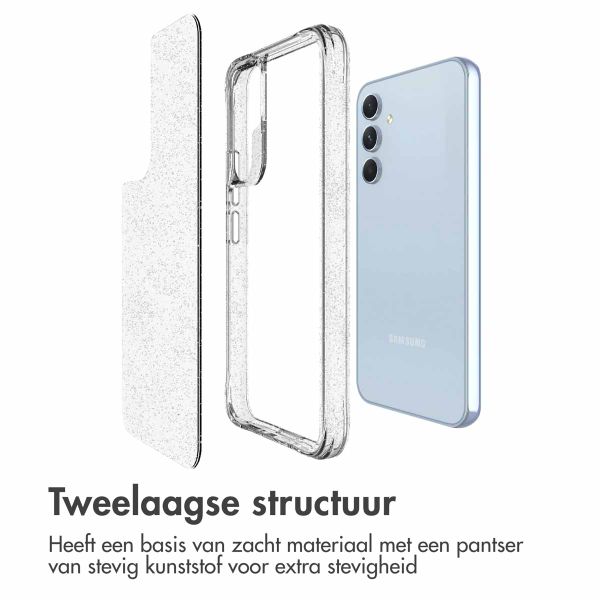 imoshion Clear Glitter Backcover Samsung Galaxy A54 (5G) - Zilver