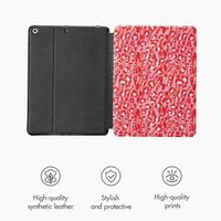 Selencia Vivid Tablet Case Apple iPad 9 (2021) 10.2 inch / iPad 8 (2020) 10.2 inch / iPad 7 (2019) 10.2 inch - Wild Spots Lipstick