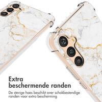 imoshion Design hoesje met koord Samsung Galaxy A34 (5G) - White Marble