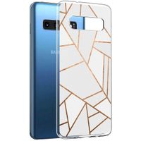 imoshion Design hoesje Samsung Galaxy S10 - Grafisch Koper / Wit