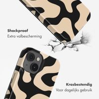 Selencia Vivid Backcover met MagSafe Apple iPhone 14 - Art Wave Black