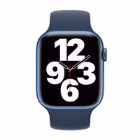Apple Siliconen solobandje Apple Watch | 38/40/41/42 mm - Maat 1 - Abyss Blue