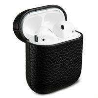 Accezz Genuine leather case  Apple AirPods 1 / 2 - Black