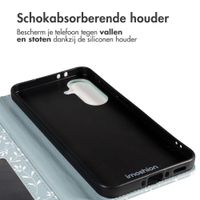 imoshion Design Bookcase Samsung Galaxy A37 (5G) - Smoke Green Flowers