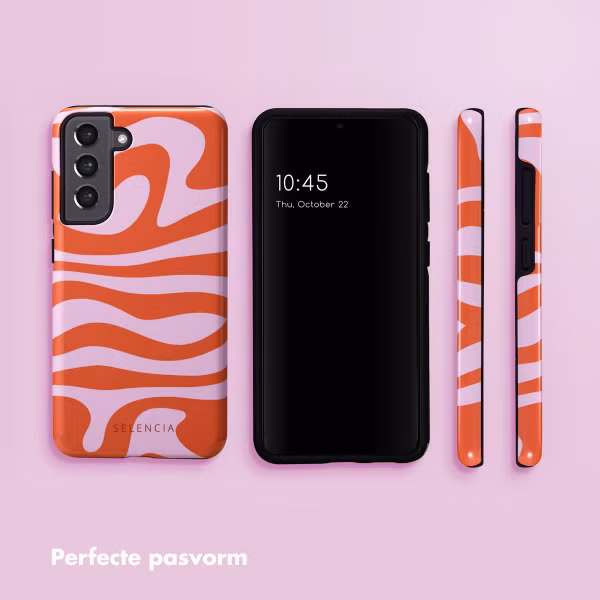 Selencia Vivid Backcover Samsung Galaxy S21 FE - Dream Swirl Pink