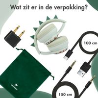 imoshion Draadloze Kinderkoptelefoon Dino - Decibelbegrenzer - Met AUX kabel - Brown / Orange