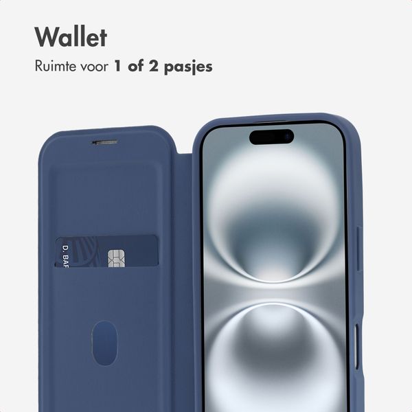 imoshion Transparante Bookcase met MagSafe Apple iPhone 16 - Blauw