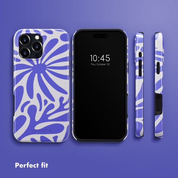 Selencia Vivid Back Cover with MagSafe Apple iPhone 16 Pro Max - Modern Bloom Sapphire Blue