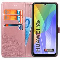 imoshion Mandala Bookcase Huawei Y6p - Rosé Goud