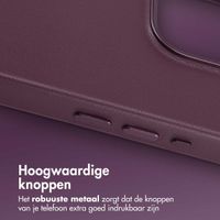 Accezz MagSafe Leather Backcover Apple iPhone 15 Pro - Heath Purple