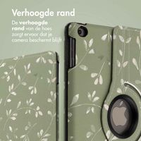 imoshion 360° Draaibare Design Bookcase Apple iPad 6 (2018) 9.7 inch / iPad 5 (2017) 9.7 inch - Green Flowers