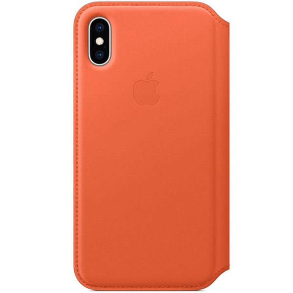 Apple Leather Folio Bookcase iPhone X / Xs - Sunset