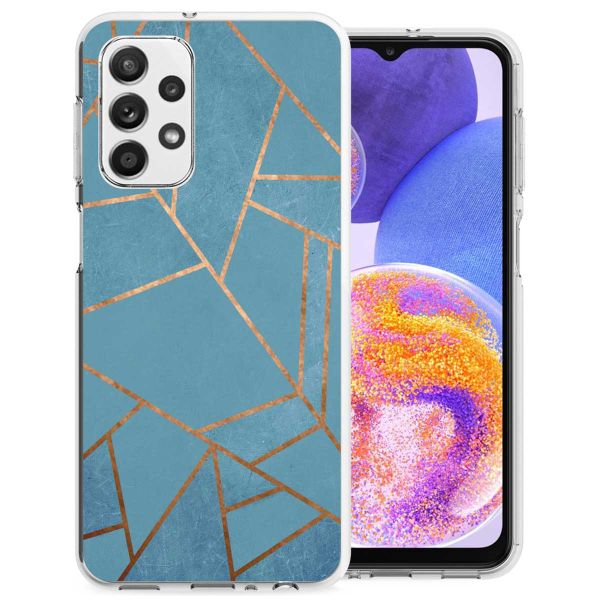 imoshion Design hoesje Samsung Galaxy A23 (5G) - Grafisch Koper / Blauw