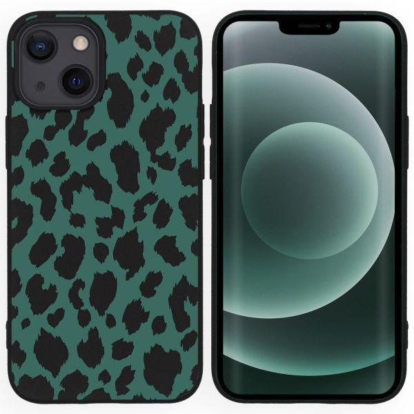 imoshion Design hoesje iPhone 13 Mini - Luipaard - Groen / Zwart