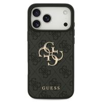 Guess 4G Metal Logo Backcover Apple iPhone 17 Pro - Zwart