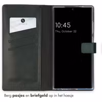 Selencia Echt Leren Bookcase Samsung Galaxy S24 Ultra - Groen