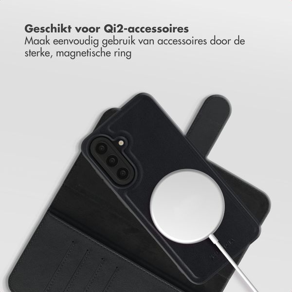 Selencia Olyn Uitneembare Bookcase met MagSafe Samsung Galaxy A57 (5G) - Zwart