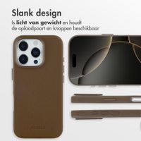 Accezz MagSafe Leather Backcover Apple iPhone 16 Pro - Coffee Brown