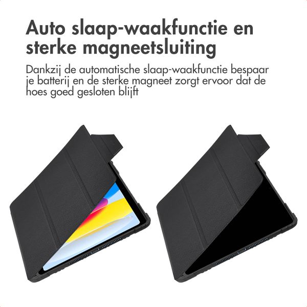Accezz Rugged Trifold Bookcase Apple iPad 11 (2025) 11 inch A16 / iPad 10 (2022) 10.9 inch - Zwart