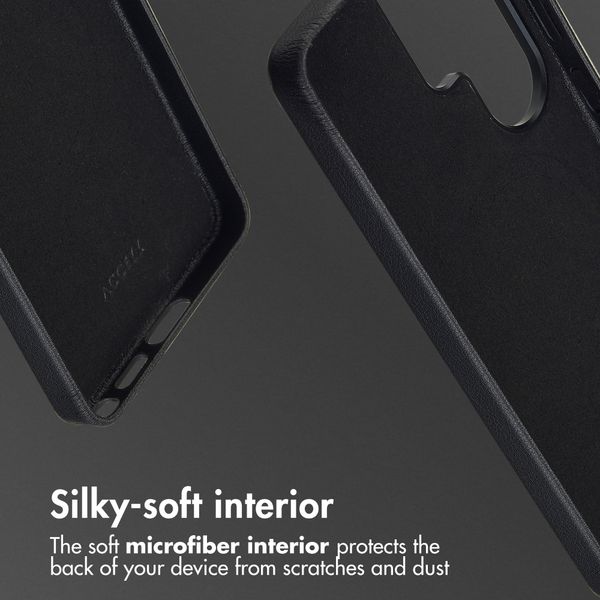 Accezz Leather Back Cover with MagSafe Samsung Galaxy S26 Ultra - Onyx Black